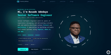 Busade Portfolio Next.js Website cover